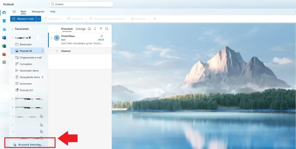 E-mail instellen op computer website laten maken eindhoven Outlook nieuwe versie account toevoegen website laten maken eindhoven