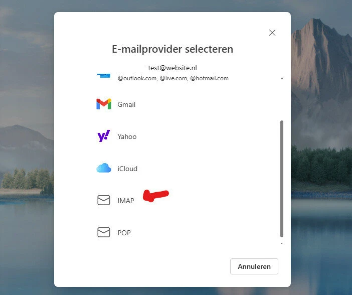 E-mail instellen op computer website laten maken eindhoven Provider website laten maken eindhoven