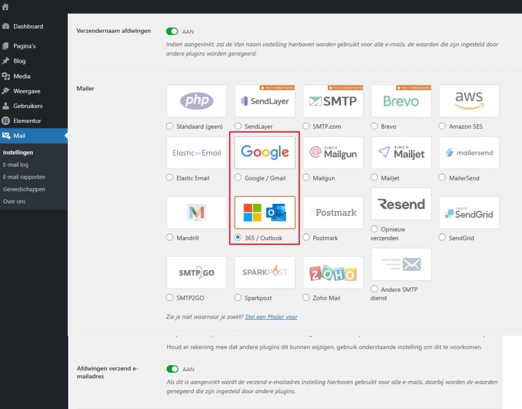 Hoe koppel ik Google of Microsoft aan mijn formulieren website laten maken eindhoven smtp2 website laten maken eindhoven